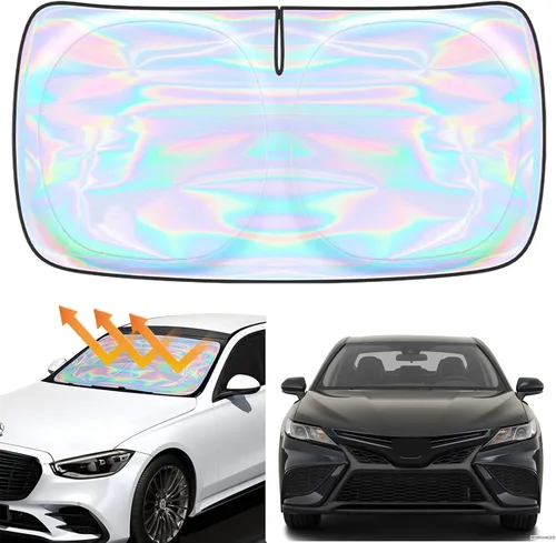 Miniatura 102 de Parasol para parabrisas Rivian R1S R1T 2022-2026 – Parasol compatible con Rivian R1S R1T plegable para ventana delantera, protector de visera solar