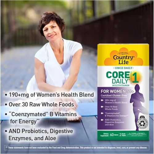 Miniatura 4 de Country Life CORE Daily-1 - Multivitamínico para mujeres mayores de 50 años, formulado para mujeres mayores de 50 años, nutrición diaria completa
