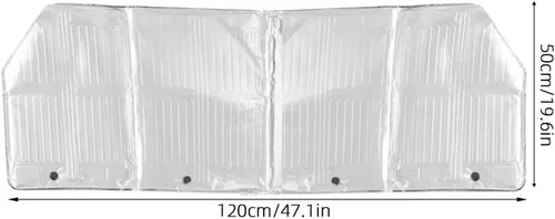 Miniatura 2 de Hemoton (47.2 * 19.7 in) Protector de protección antisalpicaduras de aceite Barrera de aceite antiadherente Protector de aceite de aluminio