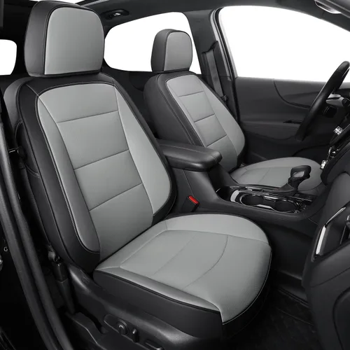 Miniatura 10 de RISINGSTAR Fundas de Asiento Terrain, aptas para GMC Terrain SUV 2018-2024 con asientos traseros divididos, piel sintética impermeable