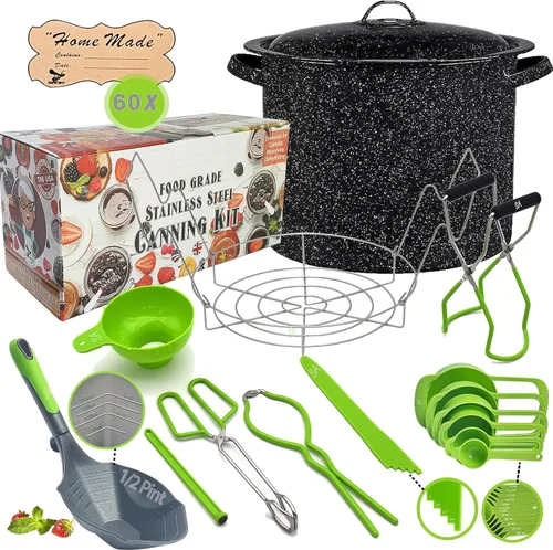Miniatura 10 de Supa Ant Olla a Presión para Conservas de 23 Cuartos con Kit de Suministros para Principiantes - Olla a Presión para Conservas con Manómetro - Olla
