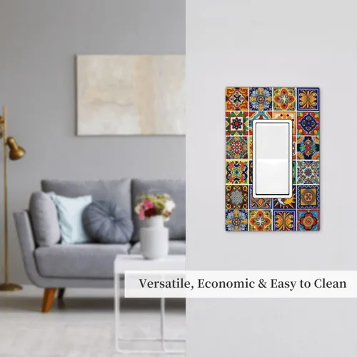 Miniatura 660 de Placa Decorativa de Pared de Granja Rústica con Cuerno de Madera para Puerta de Granero 1 Banda Duplex Cubiertas de Toma Eléctrica Soltera