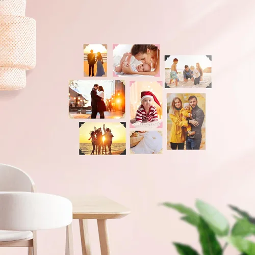 Miniatura 6 de GOONAVI 10 hojas de 240 unidades, color plateado brillante, sin ácidos, esquinas de fotos autoadhesivas para álbum de fotos, calcomanías de esquina