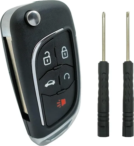 Miniatura 8 de Carcasa de repuesto para llavero compatible con Chevrolet Chevy Equinox Sonic GMC Terrain, control remoto de entrada sin llave para llave de coche