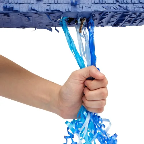 Miniatura 7 de BLUE PANDA Piñata de cuerda número 5 – Azul degradado, 16.5 x 11.6 pulgadas – Piñata para niños de 5 años, decoraciones de 5º cumpleaños para niños