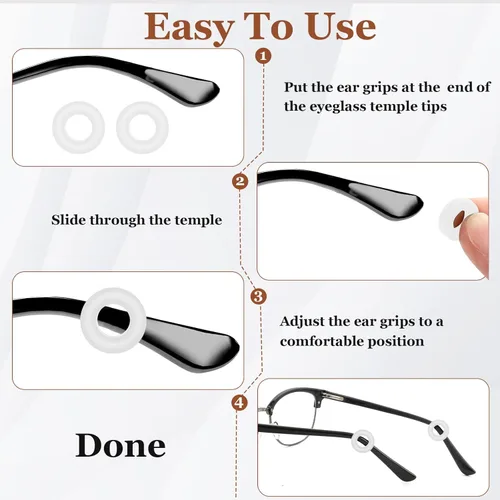 Miniatura 5 de SMARTTOP 14 Pares de Agarres/Fundas para Orejas de Anteojos Sujetador - Ganchos para Orejas de Gafas - Agarre Cómodo Antideslizante para Orejas