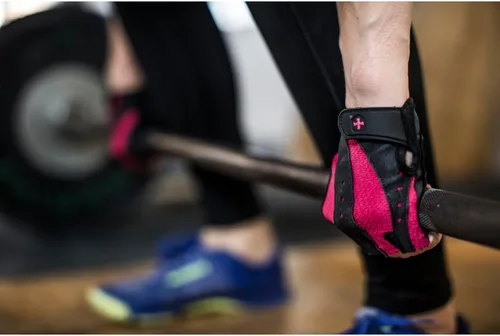Miniatura 5 de Guantes Harbinger Pro para mujer con palma de cuero acolchada con ventilación para levantamiento de pesas, entrenamiento, fitness y entrenamientos