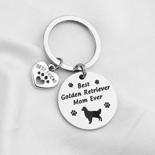 Miniatura 2 de FUSTMW - Llavero con texto Best Boxer Boston Terrier