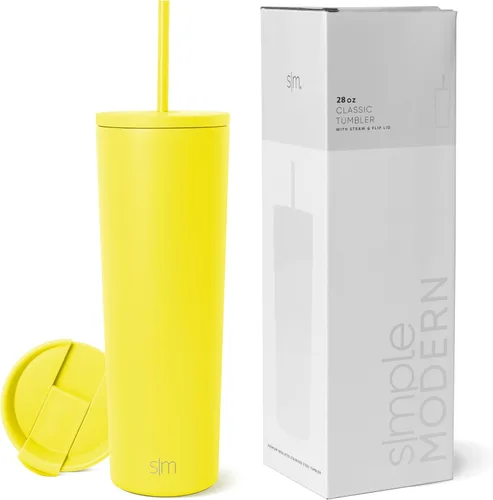 Miniatura 74 de Simple Modern- Vaso con aislamiento, c/tapa y pajilla Taza de viaje Botella de agua de ac. inox. reutilizable Unisex Colecc. Classic 24 oz