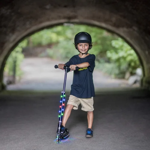 Miniatura 7 de Jetson Kids Jupiter patinete de 2 ruedas con luz LED para niños, luces LED en el manillar, la columna, las ruedas y la plataforma, manillar Júpiter