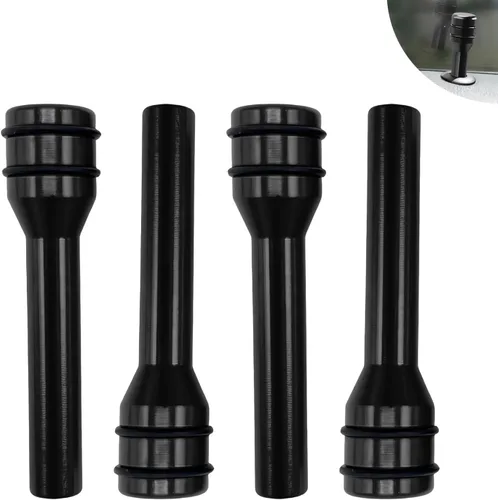 4 piezas de cubierta para pomo de cerradura de puerta interior de automóvil, metal antiarañazos antioxidante, pestillo de puerta de seguridad, Negro
