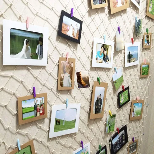 Miniatura 4 de Perfect 4U 40 piezas blanco decoración del hogar, 4 x 6 pulgadas, papel de fotos Flim DIY pared marco colgante álbum álbum cuerda+clips conjunto