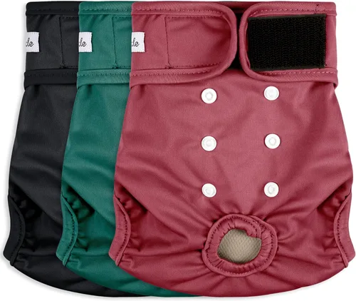 Miniatura 9 de Pañales lavables para perras – Pañales reutilizables de primera calidad para perras en celo – Pañales para perras altamente absorbentes