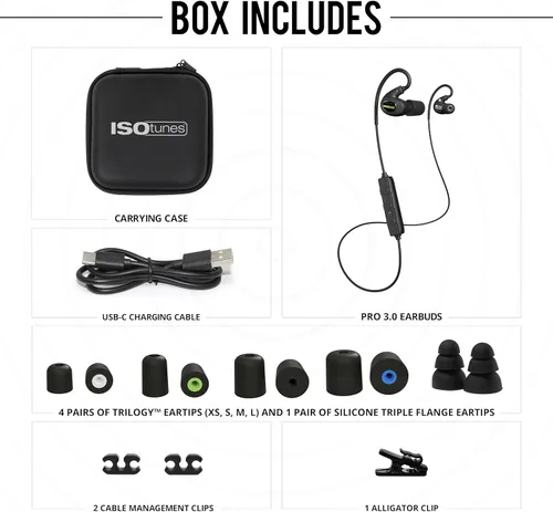 Miniatura 2 de ISOtunes PRO 3.0 Bluetooth Protección Auditiva - Tapones Aprobado por OSHA con 20 Horas de Vida de Batería, Protección Auditiva Bluetooth