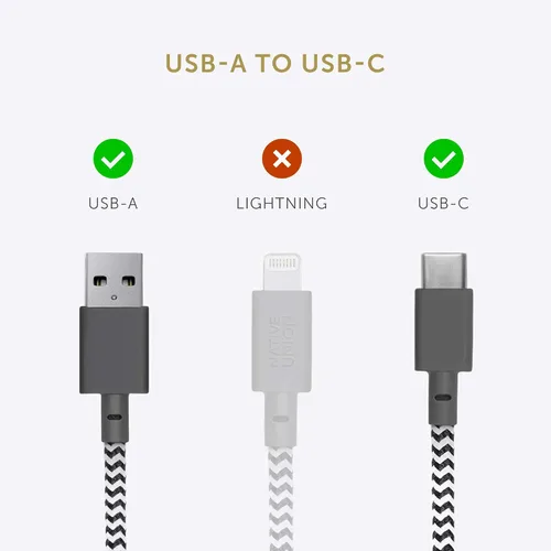 Miniatura 8 de Cable Native Union Belt USB-C a USB-A - Cable de carga ultrarresistente de 4 pies con correa de cuero compatible con iPhone 16, Samsung Galaxy Z