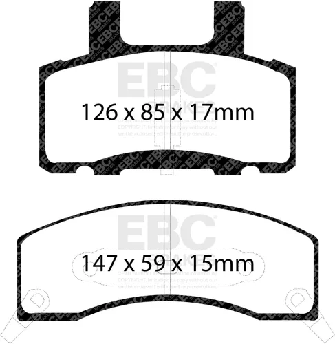 Miniatura 2 de EBC Brakes DP61274 Serie 6000 Greenstuff Pastilla de freno para camiones y SUV