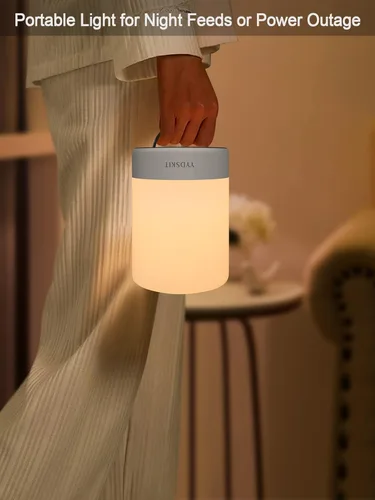 Miniatura 7 de Luz nocturna para bebé, lámpara de noche para lactancia materna, luz nocturna portátil para dormitorio de niños pequeños, lámpara de noche cálida