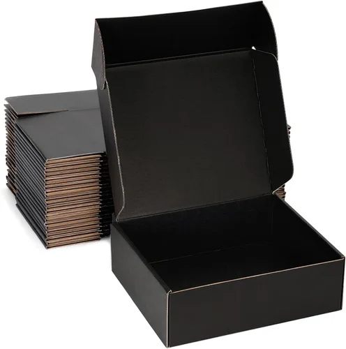 Miniatura 25 de Cajas de envío pequeñas de 6 x 4 x 3 pulgadas, cajas de cartón corrugado negro (paquete de 20) para correo, embalaje, pequeñas empresas y embalaje