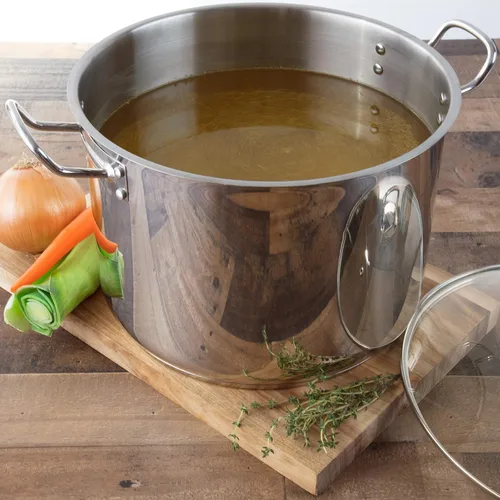 Miniatura 4 de Camerons Olla de 20 cuartos de galón con tapa, olla de acero inoxidable de tres capas de grado profesional 18/10 – Olla de grado comercial