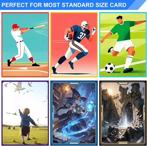 Miniatura 5 de Fundas para Cartas Coleccionables de Ajuste Perfecto, Fundas Mate TCG, Protector de Tarjetas Deportivas Suave para Tarjeta Fotográfica, Fácil