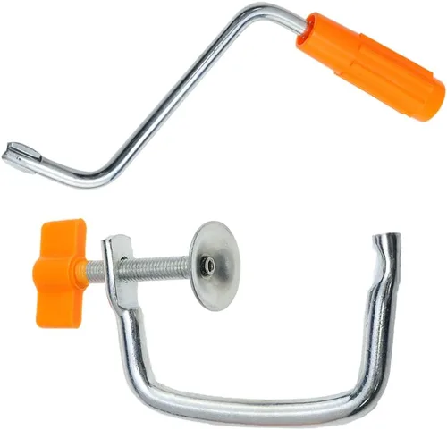 Miniatura 4 de Lovelysp - Mango y clip para máquina de pasta, mango de repuesto y abrazadera de mesa, accesorios de cocina, 1 juego Naranja