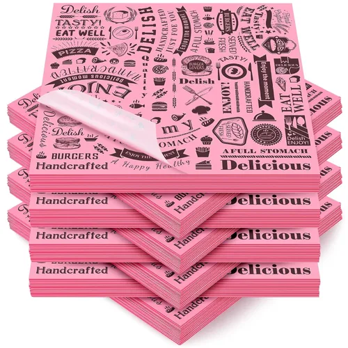Miniatura 14 de 1000 piezas de hojas de papel encerado para delicatessen de 12 x 12 pulgadas, resistentes a la grasa, forros para bandejas canasta, papel de Blanco