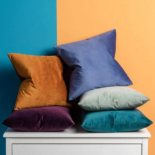 Miniatura 4 de Juspurbet - Juego de 2 fundas decorativas de terciopelo para cojines, fundas suaves para sofá, cama o sillón con cremallera oculta, para sala
