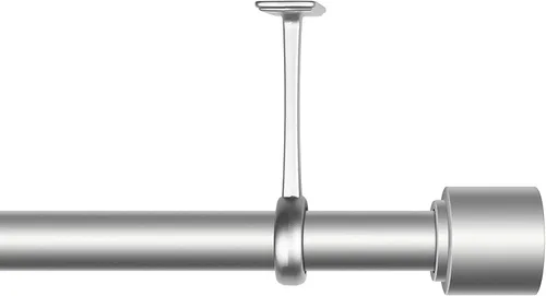 Miniatura 3 de KXLife Soporte de barra de cortina para montaje en techo, soporte resistente para montaje en techo o pared (juego de 2, níquel)