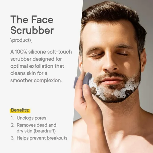 Miniatura 6 de Exfoliante Facial Exfoliante Facial para Hombres Cepillo de Limpieza Facial de Silicona Cepillo de Lavado Facial Manual Impermeable Limpieza Cuidado