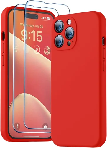 Miniatura 8 de BossKiss Funda compatible con iPhone 13 Pro, silicona de alta calidad mejorada [protección de cámara] [2 protectores de pantalla]