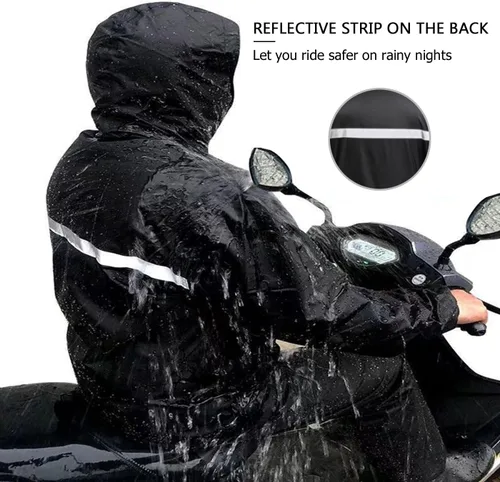 Miniatura 7 de Traje de lluvia para hombre, ligero, impermeable, protector impermeable (chaquetas y pantalones), ropa de trabajo para la lluvia Azul