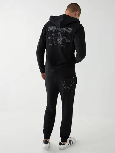 Miniatura 5 de True Religion - Sudadera con capucha y cremallera con logotipo de Buda para hombre