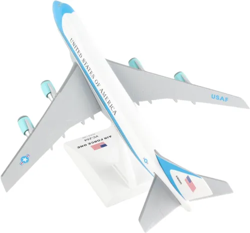 Miniatura 6 de Skymarks Boeing 747-200 VC-25 Modelo Snap-Fit a escala 1/250 – 11 pulgadas de longitud, 9.4 pulgadas de envergadura – Avión coleccionable