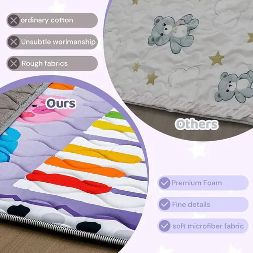 Miniatura 6 de RONGFA Alfombra de juego para bebé para suelo, 71 x 59 pulgadas, espuma gruesa, suave, acolchada, alfombra para corralito para niños pequeños, Piano