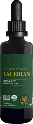 Global Healing Suplemento Líquido de Extracto de Raíz de Valeriana Orgánica - Extracto Herbal Crudo para Relajación Saludable, Sueño y Calma -