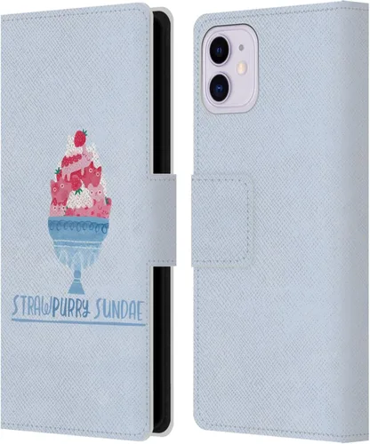 Miniatura 10 de Head Case Designs Officially Licensed Planet Cat Avocato Puns Leather Wallet Case Compatible with Apple iPhone 11