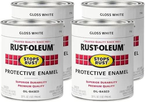 Miniatura 14 de Rust-Oleum 7765502 - Pintura anti-óxido para aplicación con brocha, cuarto de galón, color rojo real brillante, (paquete de 1)