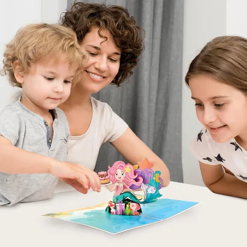 Miniatura 3 de Tarjeta desplegable de feliz cumpleaños Tarjeta de felicitación de cumpleaños con globos emergentes 3D para niños, adultos, familiares y amigos, 5