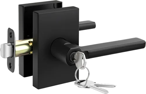 Miniatura 20 de Goldenwarm Manijas de puerta ficticias doradas, aleación de zinc resistente, palanca de puerta interior sin giro para pasillo y armario, perilla