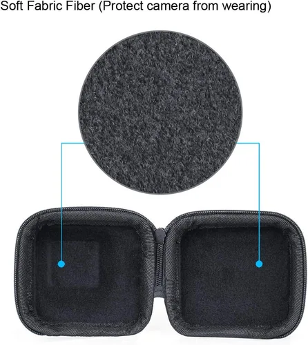 Miniatura 8 de SOONSUN Mini estuche rígido de transporte para GoPro Hero 5 6 7 Negro, portátil semi-rígido Shell viaje almacenamiento bolsa para GoPro Hero 5 6 7