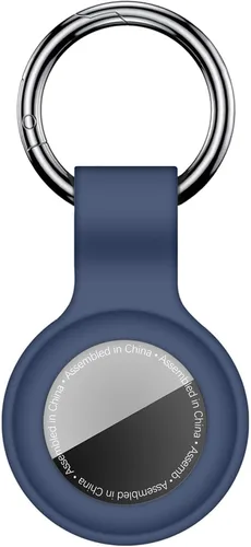 Linsaner Llavero para AirTag: anillo más funda de silicona para tus AirTag, para encontrar accesorios vía GPS, color azul oscuro E31-Azul oscuro