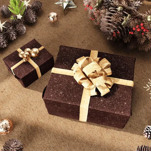 Miniatura 7 de CRE8TIVE Papel tapiz marrón oscuro con purpurina, borde de pared para despegar y pegar, 8 x 80 pulgadas, papel tapiz de tela brillante, extraíble