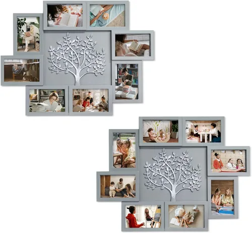 Miniatura 12 de Jerry & Maggie Marcos de fotos de collage para decoración de pared para el hogar, marcos de fotos de árbol familiar para pared, marco de fotos de 4
