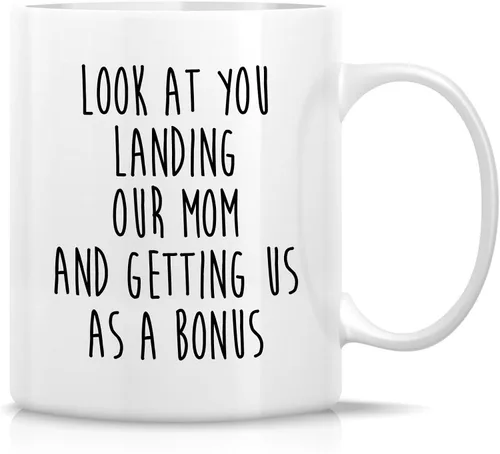 Miniatura 18 de Retreez - Taza divertida con texto en inglés "No. 1 Dad", 325 ml, tazas de cerámica, mensajes divertidos, sarcásticos, motivacionales, regalos