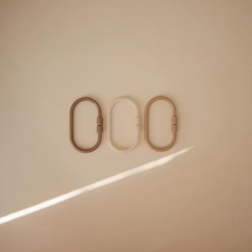 Miniatura 2 de mushie - Juego de anillos de cadena para bebé de 12 unidades Juego de conexión multiusos para cochecito y asiento de coche
