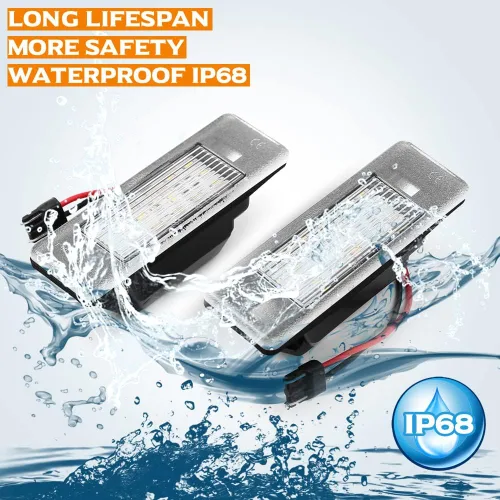 Miniatura 4 de 2 lámparas LED superbrillantes para matrícula compatibles con Nis-san X-TRAIL Qashqai Armada Primera P12 Ju-ke Pathfinder R51 Marzo NV200