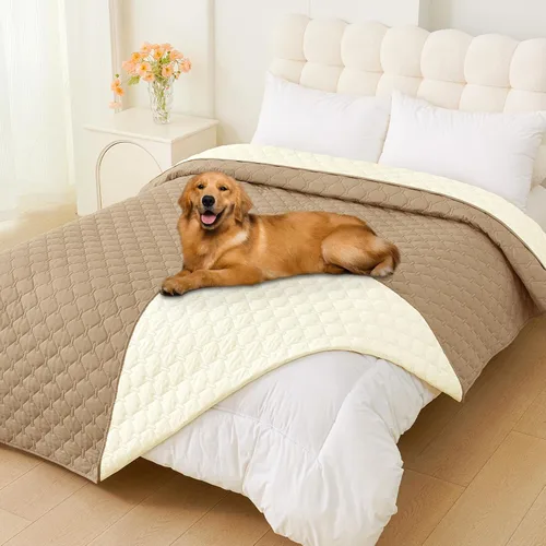 Miniatura 72 de Smiry Funda Impermeable para Cama de Perro, Manta Suave Reversible para Mascotas, Lavable a Prueba de Fugas para Gatos y Perros, Funda para Sofá