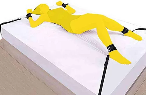 Kit de correas sexuales para sujetadores de cama de tamaño Queen para tobillo y muñeca, amarre sexual debajo del colchón para cama King,
