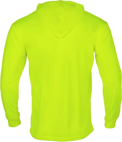 Miniatura 3 de VENDACE Camisas de manga larga de seguridad de alta visibilidad para hombres, paquete de 3 camisas de trabajo de construcción Hi Vis con capucha Con