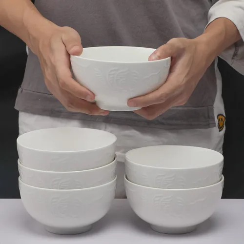 Miniatura 4 de amhomel Paquete de 6 cuencos de cereales de 24 onzas con textura en relieve, cuencos de cerámica profunda de porcelana, aptos para lavavajillas